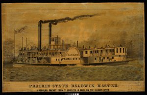Prairie State. Baldwin, Master. Ein reguläres Paket von St. Louis nach La Salle, am Illinois River von Charles Parsons