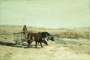 Ein Ochsenkarren in New Mexico von Charles Partridge Adams