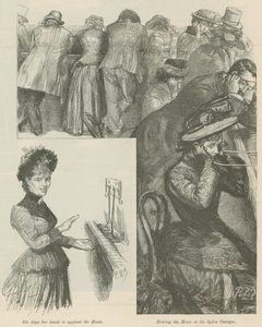 Musik hören in der Opéra Comique von Charles Paul Renouard