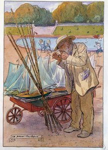 Der Bootshändler im Tuileriengarten im Jahr 1909