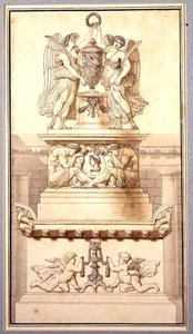 Entwurf für ein Grabdenkmal für einen römischen General, ca. 1800