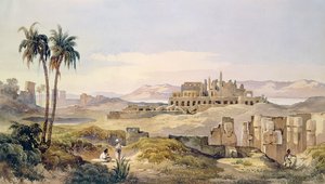 Ansicht der Ruinen von Karnak in Ägypten