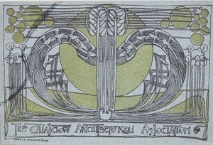 Conversazione-Programm für die Glasgow Architectural Association, 1894 von Charles Rennie Mackintosh