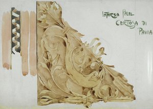 Intarsienplatte, Certosa di Pavia, 1891