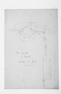 Plan des Brunnens im Waschraum, Certosa di Pavia, 1891 von Charles Rennie Mackintosh
