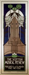 Plakatwerbung für die Scottish Musical Review von Charles Rennie Mackintosh