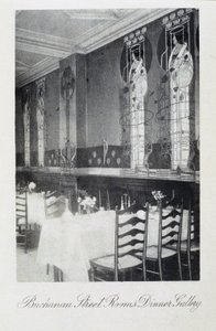Teil eines Wandgemäldes für Cranston Tearooms, Buchanan Street, Glasgow