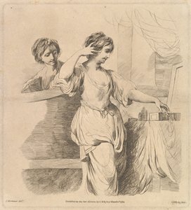 Frau bei ihrer Toilette, 1. März 1780 von Charles Reuben Ryley
