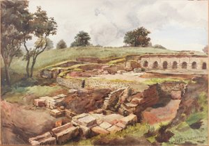 Badehaus in Chesters von Nordosten von Charles Richardson