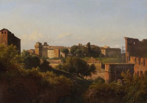 Blick auf das Kolosseum und den Konstantinsbogen vom Palatin, ca. 1822-24 von Charles Rémond