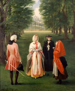 Jeanie Deans bittet Königin Caroline in Anwesenheit des Herzogs von Argyll und Lady Suffolk von Charles Robert Leslie