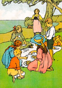 Ein Weihnachtsessen in Neuseeland, 1912 von Charles Robinson