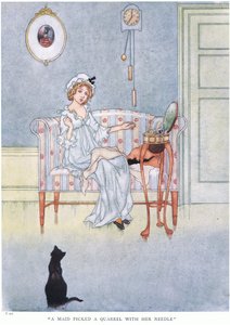 Ein Mädchen stritt sich mit ihrer Nadel von Charles Robinson