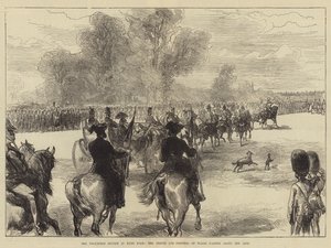 Die Freiwilligenparade im Hyde Park, der Prinz und die Prinzessin von Wales passieren die Linie von Sir John Charles Robinson