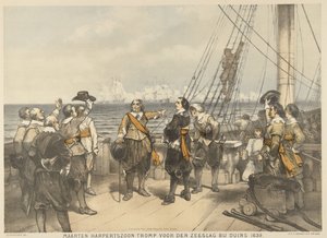 Maarten Tromp vor der Seeschlacht bei Duins, 1639 von Charles Rochussen