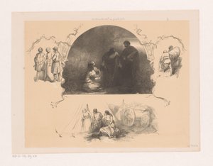 Männer und liegende Frau von Charles Rochussen