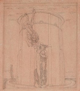 Das Labyrinth, in dem der zweigestaltige Stier untergebracht war, späte 19. Jahrhundert von Charles S Ricketts