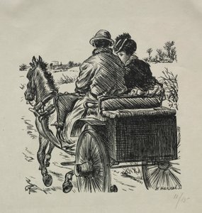 Der Mantel mit Pelzfutter, 1869 von Charles Samuel Keene