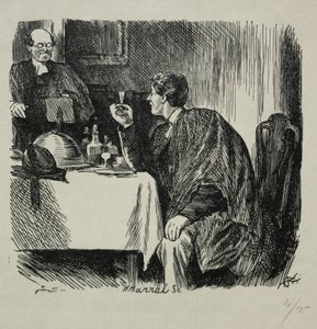 Tomkins Abschlussessen und wie es endete, 1868 von Charles Samuel Keene