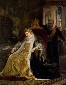 Eine besorgte Elizabeth, spätes 19. Jahrhundert von Charles Soubre