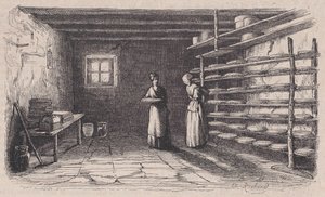Eine Käserei, aus Magasin Pittoresque, ca. 1852 von Charles Tamisier
