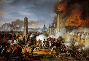 Angriff und Eroberung von Regensburg durch Marschall Lannes am 23.04.1809. Gemälde von Charles Thévenin (1764-1838) 1810 von Charles Thevenin