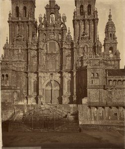Die Westfassade der Kathedrale von Santiago de Compostela, Spanien von Charles Thurston Thompson