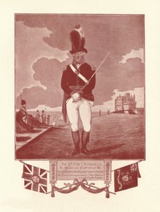 Porträt Darstellung der Uniform, beschriftet vom Eigentümer, 1780-1820, 1909 von Charles Tomkins