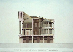 Querschnitt des Palais des Etats Generaux, Brüssel, aus 