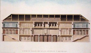 Querschnitt des Palais des Etats Generaux, Brüssel, aus 