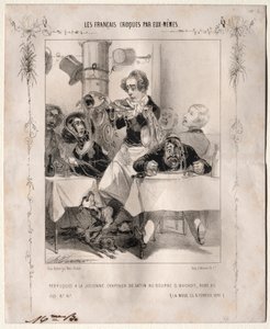 Die Franzosen, von sich selbst karikiert: Perücken à la Julienne, Satinhüte, 1840