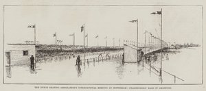 Das internationale Treffen des niederländischen Eislaufverbandes in Rotterdam, Meisterschaftsrennen der Amateure