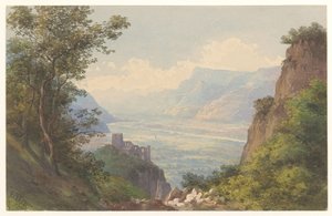 Blick auf das Tal von Meran in Tirol von Charles William Meredith van de Velde