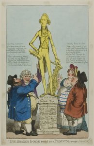 Das eherne Bild auf einem Sockel, von ihm selbst gefertigt
