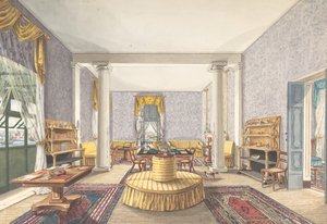 Entwurf für Innenraum, ca. 1830