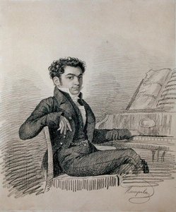 Porträt des Komponisten Alexei N. Verstovsky (1799-1862) von Charles de Hampeln