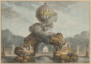 Entwurf einer Brunnenverzierung mit einer Charlière, 1783