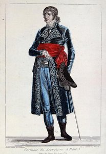 Kostüm eines Staatssekretärs während des Konsulats der Ersten Republik in Frankreich von Chataignier Chataignier