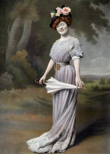 Französische Komödiantin Amelie Dieterle als Blanche im Stück "La ponette", Paris, Foto von Cheri Rousseau aus der Zeitung "Le Theatre" 1. August von Cheri Rousseau