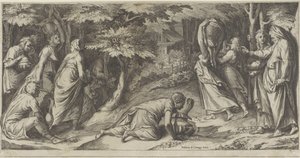 Die Israeliten fliehen aus Ägypten von Cherubino Alberti