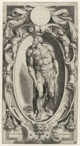 Johannes der Täufer in einer Kartusche von Cherubino Alberti