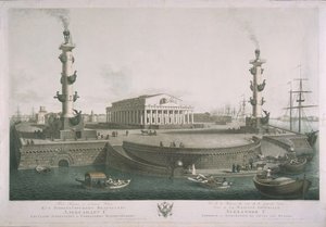 Blick auf die Landzunge der Wassiljewski-Insel, 1810er Jahre von Chessky