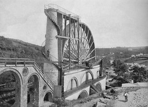 Laxey Wheel, Isle of Man, um 1896 von Chester Vaughan