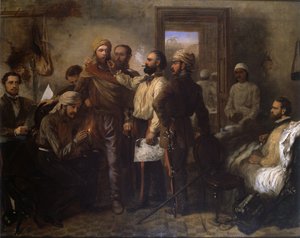 Thomas Henry Kavanagh VC (1821-82) als Einheimischer verkleidet während des indischen Aufstands bei der Belagerung von Lucknow, 9. November 1857, ca. 1860 von Chevalier Louis William Desanges