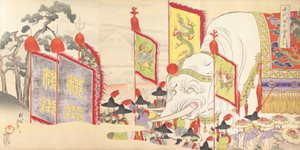 Chiyoda-Schloss Album der Männer, 1897 von Chikanobu Yoshu