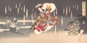 Szene von Foxfire Kitsunebi aus dem Stück Honcho nijushiko, 1898