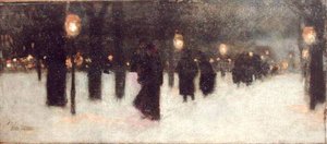 Über den Common an einem Winterabend von Childe Frederick Hassam