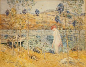 Das Flussufer von Childe Frederick Hassam