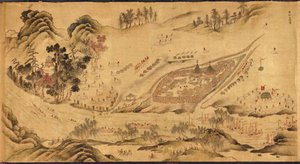 Karte mit einem russischen Lager in Ostsibirien, 1689-1722 von Chinese Master