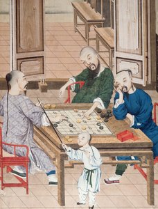 Ein Strategiespiel in China, spätes 18. Jahrhundert von Chinese School